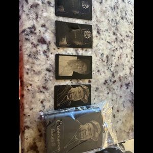 Submit your clear, shadow picture and it will be engraved on a black flask.